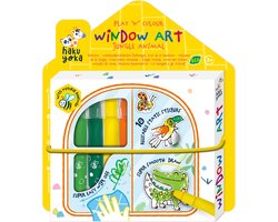 HAKU YOKA Window Art - Wilde Dieren - Makkelijk Verwijderbaar - Met 10 Herbruikbare Stickers - 3 Jaar
