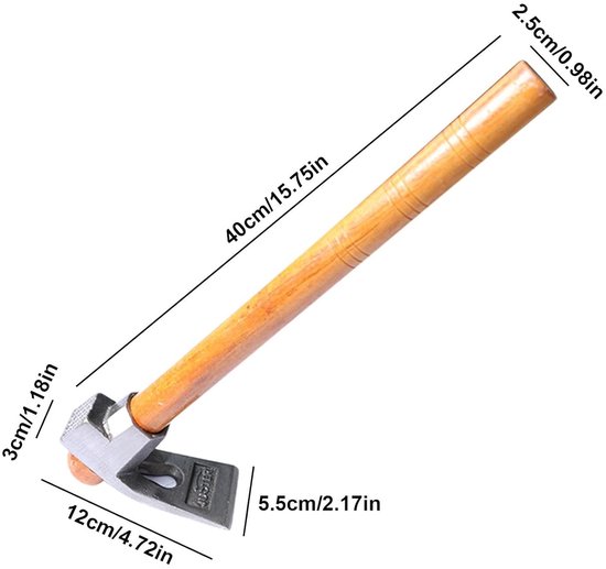 Zware stalen onkruid schoffel met houten handvat voor graven en wieden - Tuiniers gereedschap . — afbeelding 2