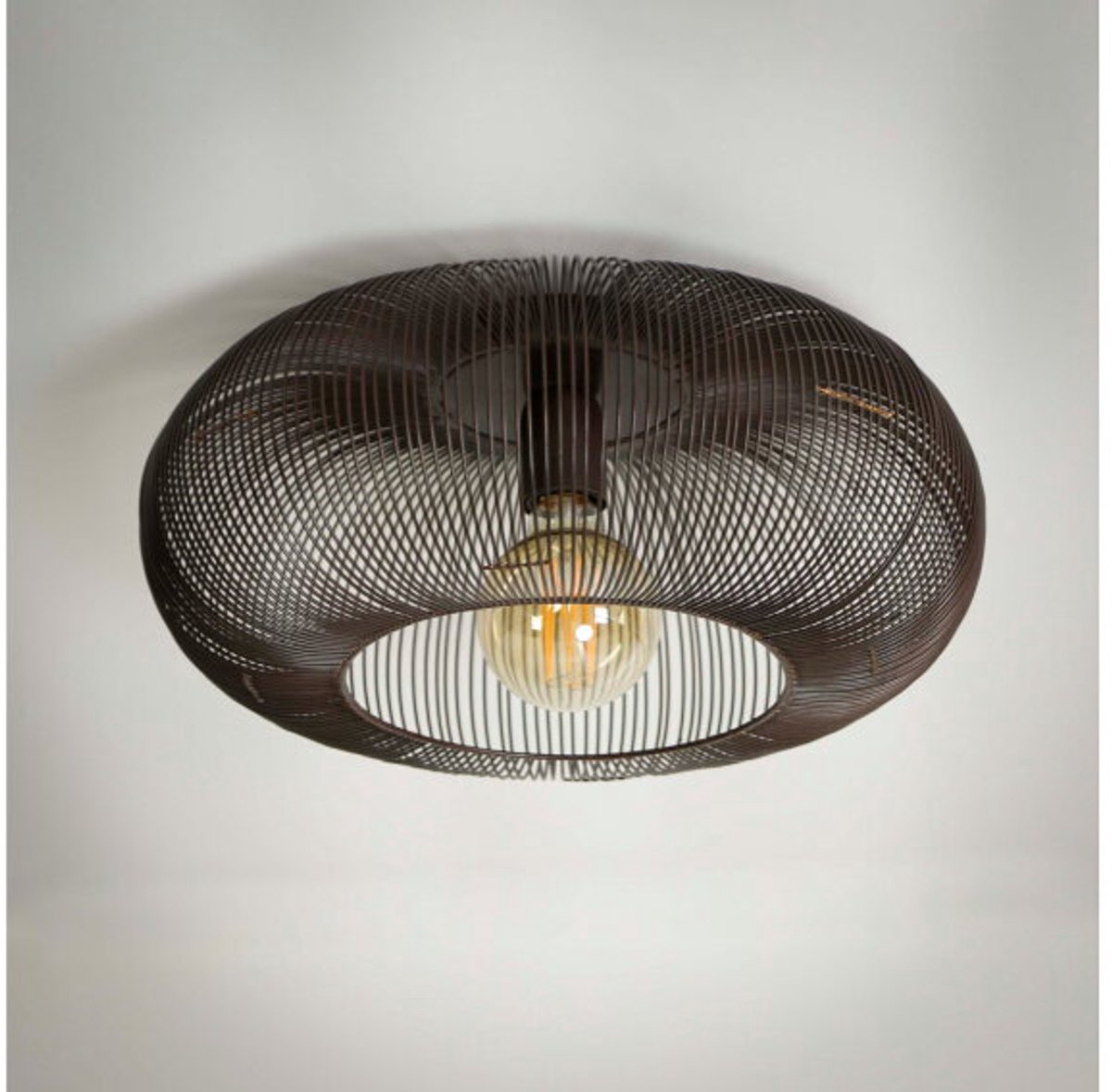 Plafondlamp Copper twist Ø43 cm - Zwart nikkel - 43x43x20 cm