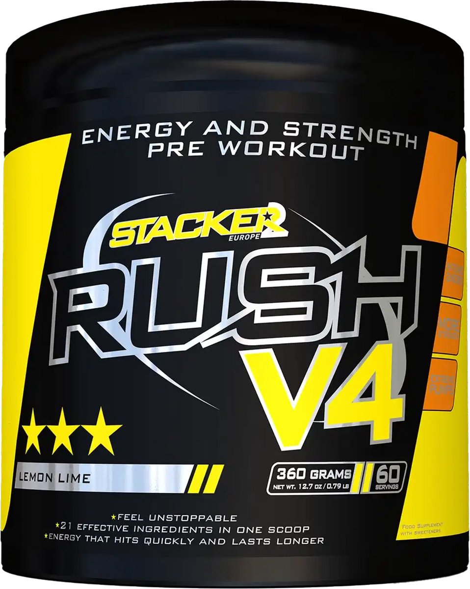 Stacker 2 Rush V4 60 servings (Beschikbaar in verschillende smaken)