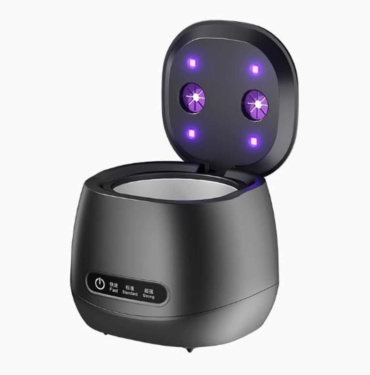 Ultrasone Reinigingsapparaat Met UV – 3 Reinigingsstanden 185ML – USB Oplaadbaar voor gebitsbeschermers en sieraden – Zwart