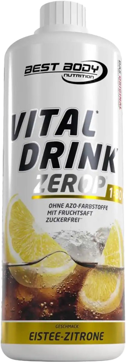 Bol.com Best Body Nutrition Vital Drink Zerop (1000ml) Iced Tea Lemon - Intra- & Post-Workout - Intra-Workout aanbieding