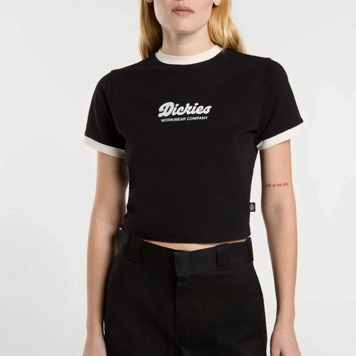 Dickies Lewistown Ringer T-shirt Met Korte Mouwen XS Vrouw Zwart