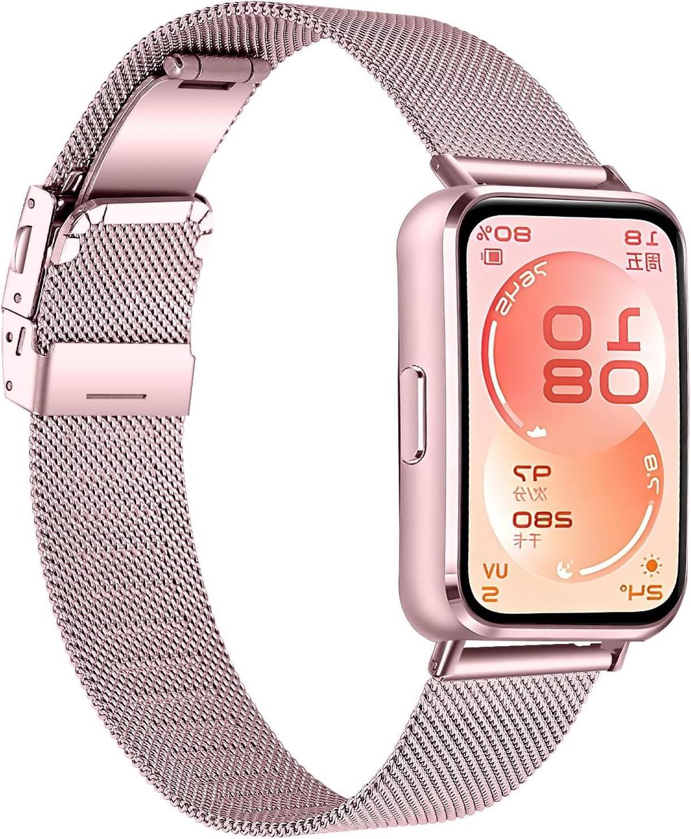 Metalen Armband - Reserveband Horloge - Smartwatch Gebruik - Verstelbare Maat - 140-216 mm - Zilver