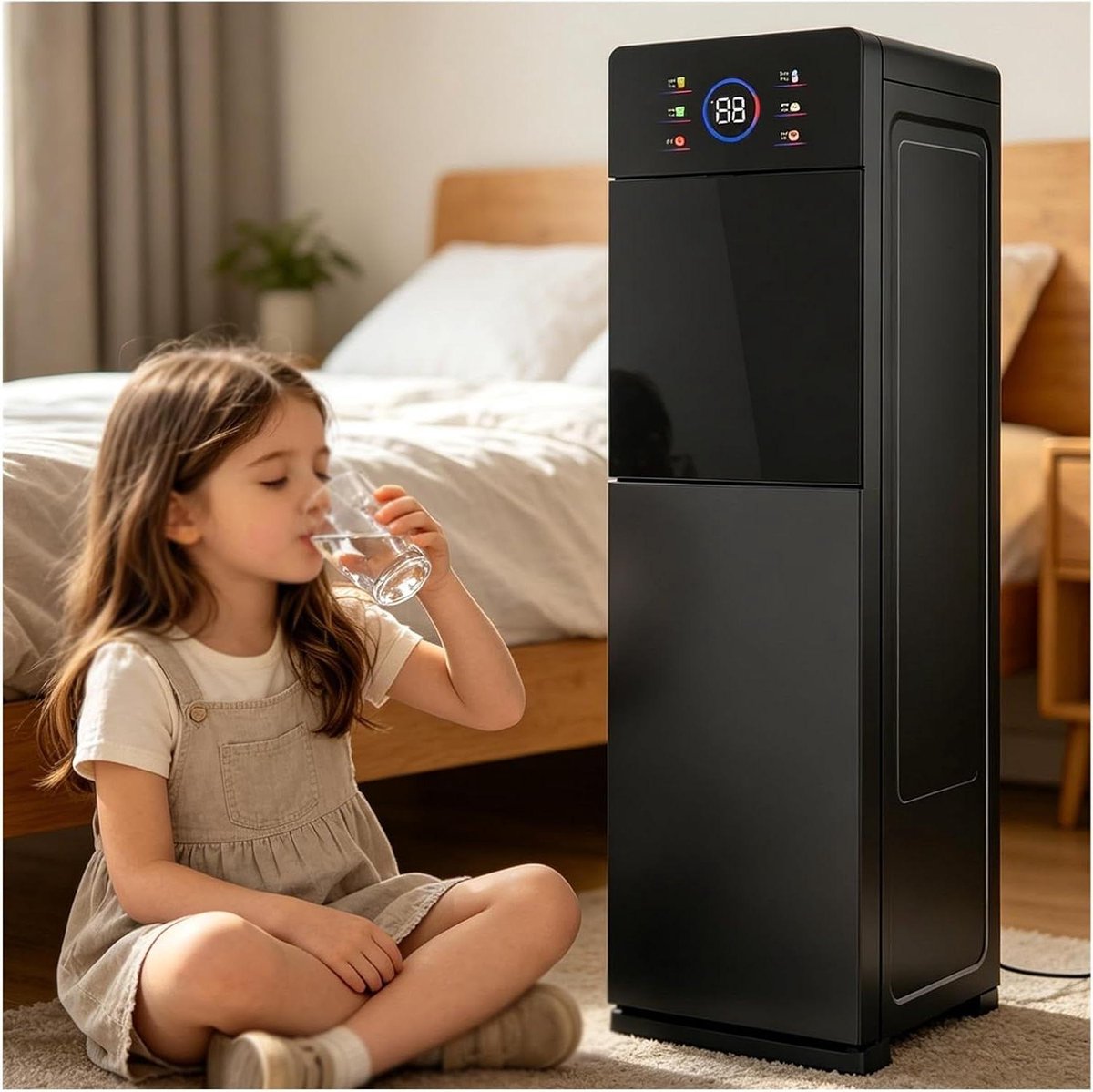 Waterdispenser Onderlader - Waterkoeler - Direct Warm Water - 5 Temperatuurinstellingen - 19 Liter Flessen - Zwart
