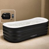 Tubble® Cuzi Jacuzzi Opblaasbaar - Black Onyx - 255L - Opvouwbaar Bad met Bubbelbad-Functie - Whirlpool Opblaasbaar voor Binnen en Buiten - Home Spa - Ijsbad - Hottub