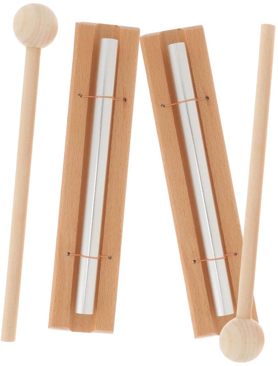 Meditatie Handklokjes - Slaginstrumenten Percussie - Mindfulness en Yoga - Duurzaam Metaal - 16.5 cm - Multicolor