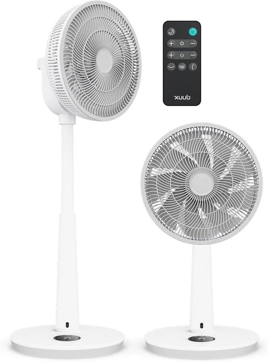 Ventilator Tripod - Stille Ventilator - Verkoeling Binnen - 26 Windsnelheden - 73-95cm Hoogte - Wit