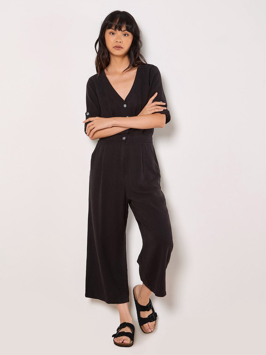 Culotte-jumpsuit met wijde pijpen