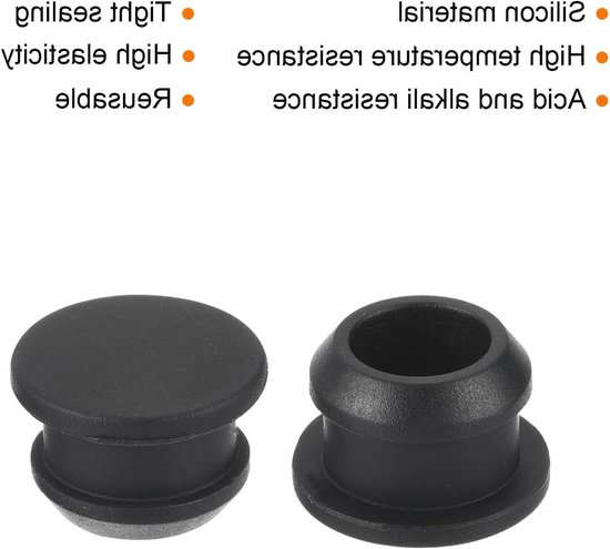 10 Stuks Silicone Snap Closure Rubber Seal voor Keuken, Waterdichte Dichtingen, Rond, 11 mm Diameter, Zwart, Set van 10 — afbeelding 5