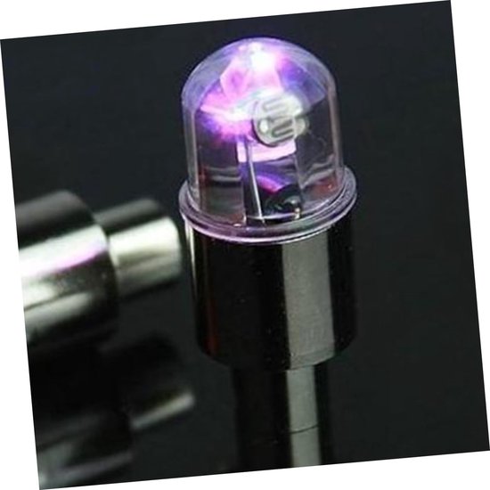 LED Wielverlichting Fiets - Band Ventieldopjes - Veilig Zichtbaar Rijden - Automatische Bewegingsactivatie - 5 Stuks - Zilver — afbeelding 2