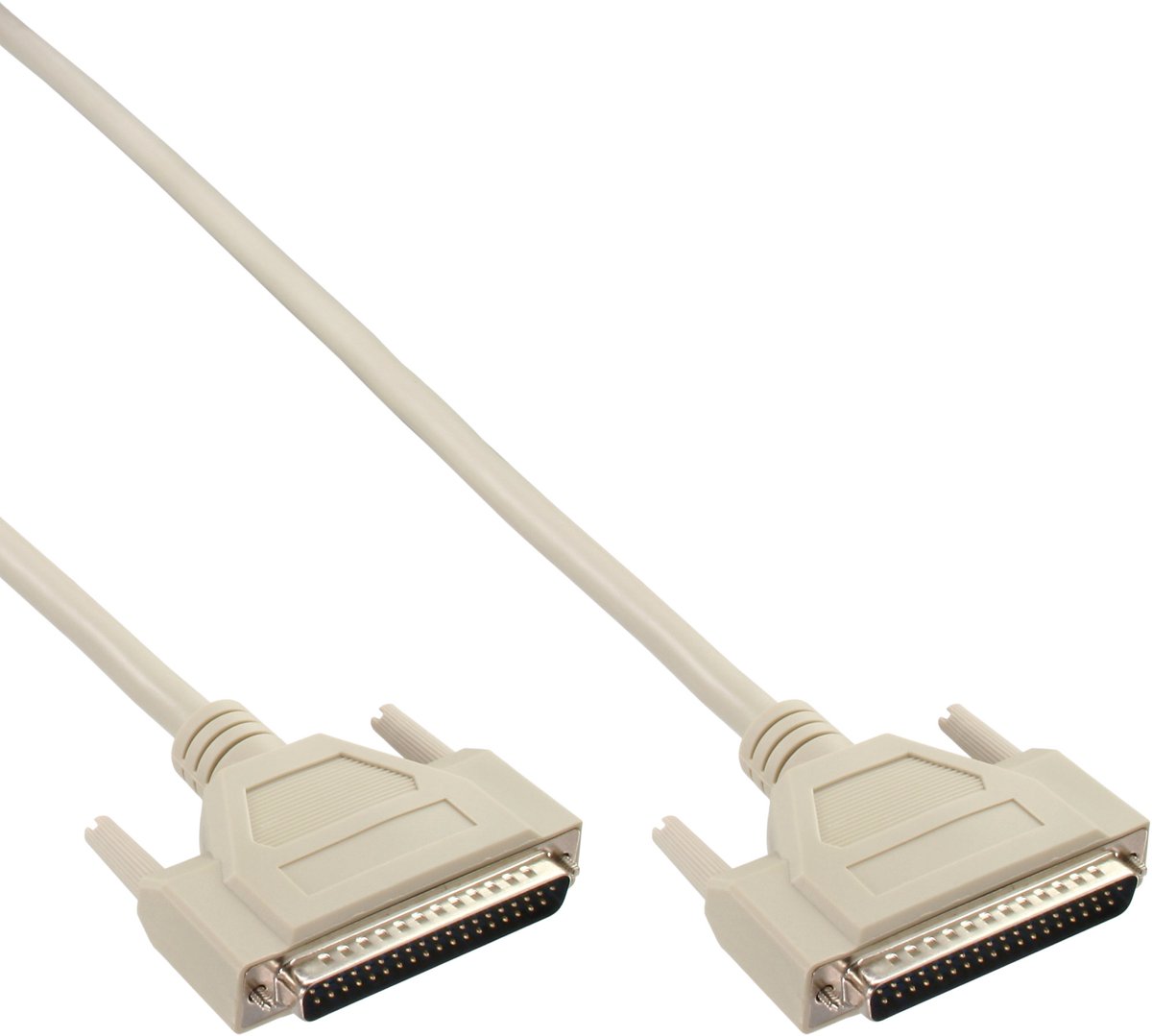 InLine® Seriële kabel, 37-pin male / male, gegoten, 1:1 bezet, 1m
