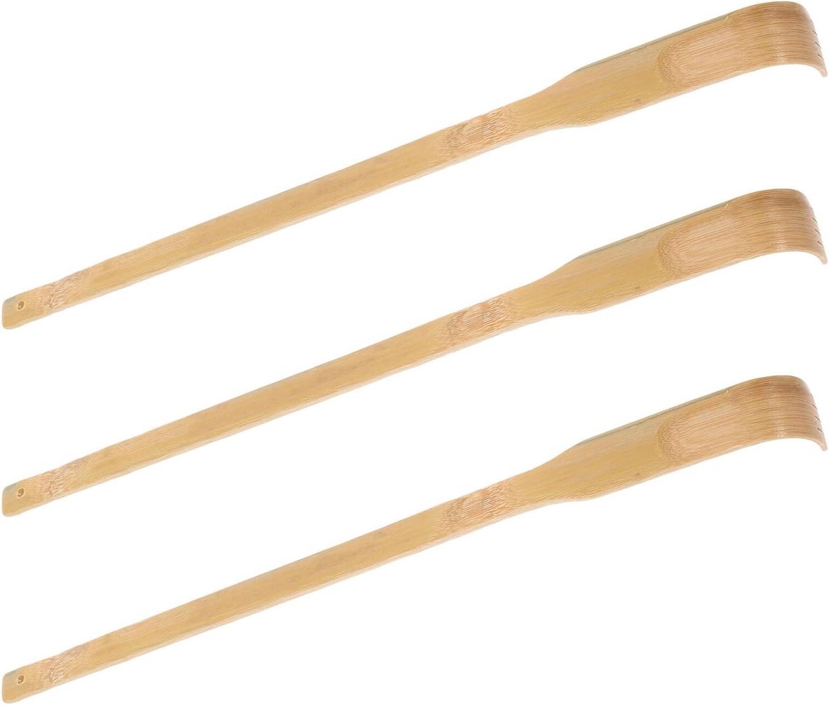 Houten Rugkrabber - Bamboe Krabber - Jeuk Verlichten - Ergonomisch Ontwerp - 3 Stuks - Beige