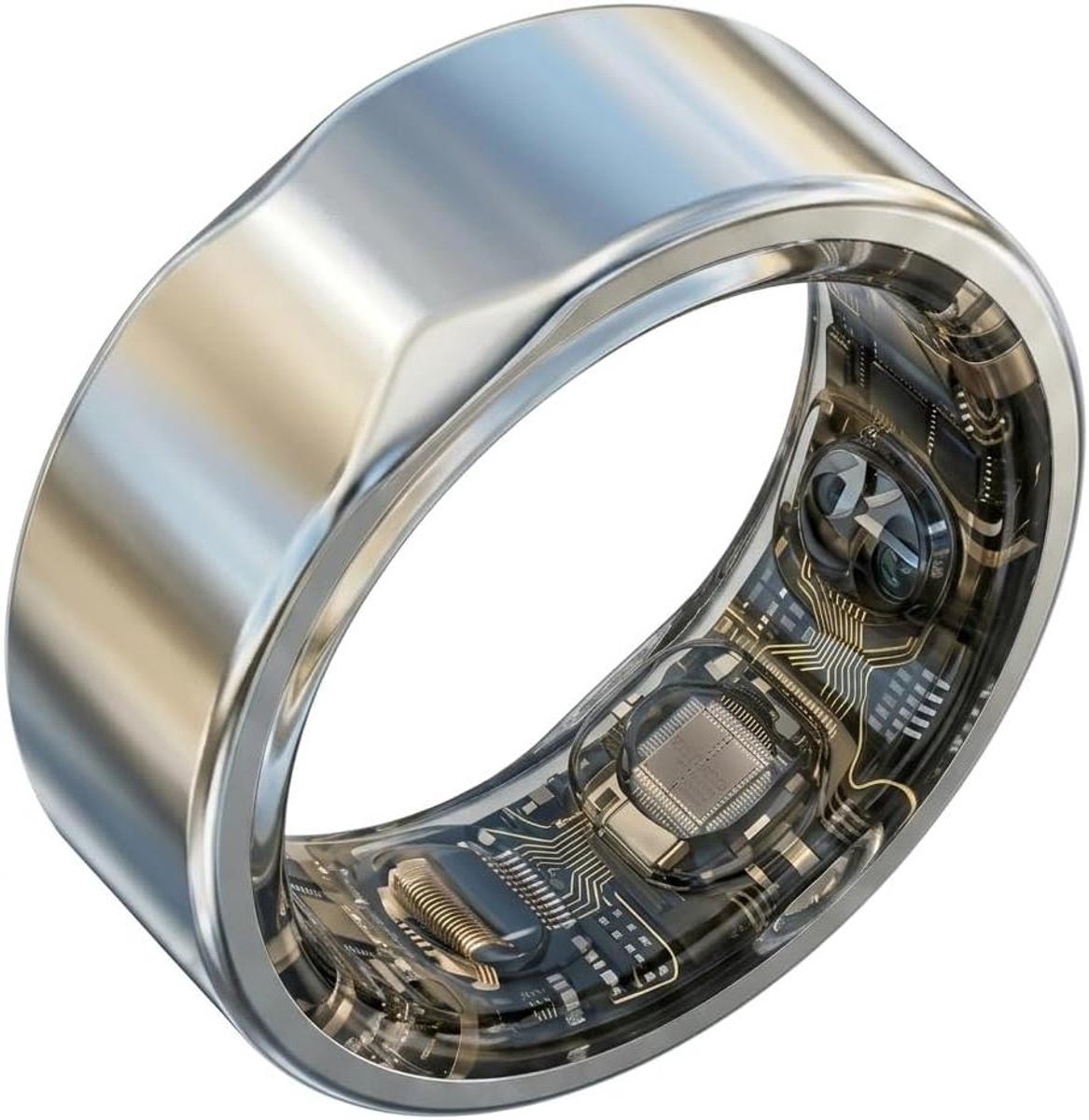 Smart Ring - Slimme - Slaapmonitoring Hartslag en Bloeddruk - Zilverkleurig