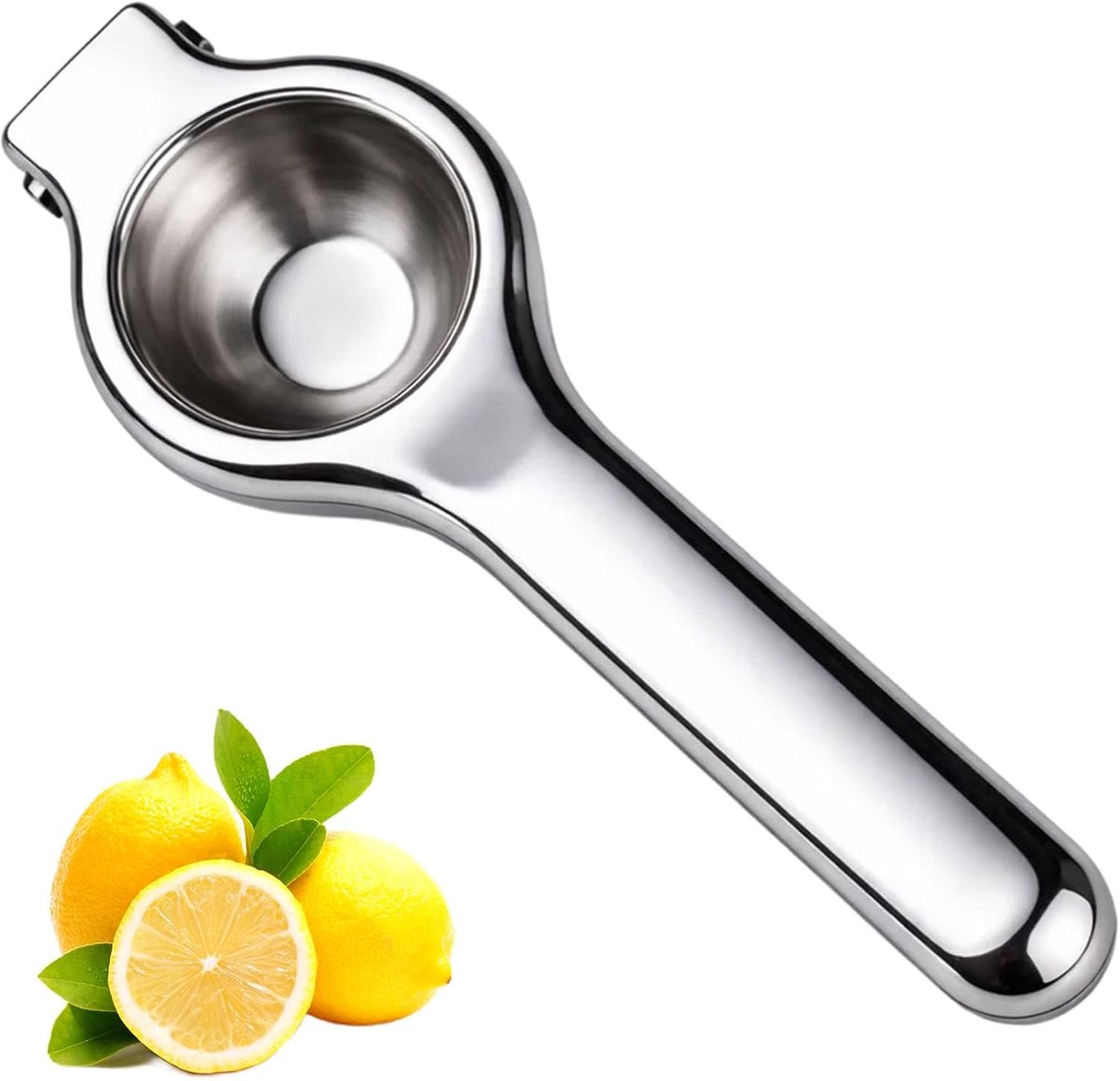 OLOEY Een complete set van één handmatige citroenpers-citruspers van roestvrij staal-vaatwasbestendig en duurzaam-geschikt voor keukens-bars en het maken van cocktails