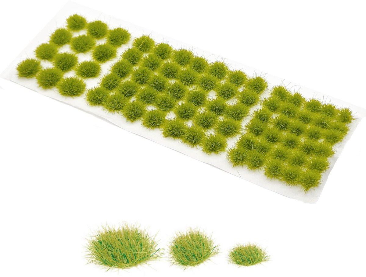 aladdien - Statisch Gras Model - Miniatuur Gras Tufts - Realistisch en Duurzaam - Groen - DIY Spoorweg Landschap - Geschikt voor Modelisme - Kunstgr...