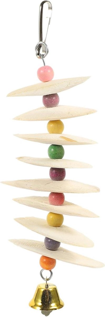 Papegaai Kauwspeelgoed - Vogel Speelbal - Snavel Verzorgen - Natuurlijke Materialen - 22.5 cm - Kleurrijk