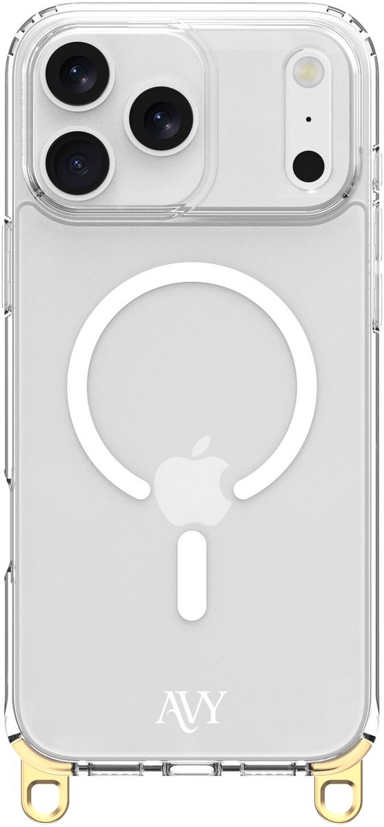 AVY Transparant Hoesje | Geschikt voor Apple iPhone 17 Pro | Compatibel met MagSafe | Clear Case | Haakjes voor koord