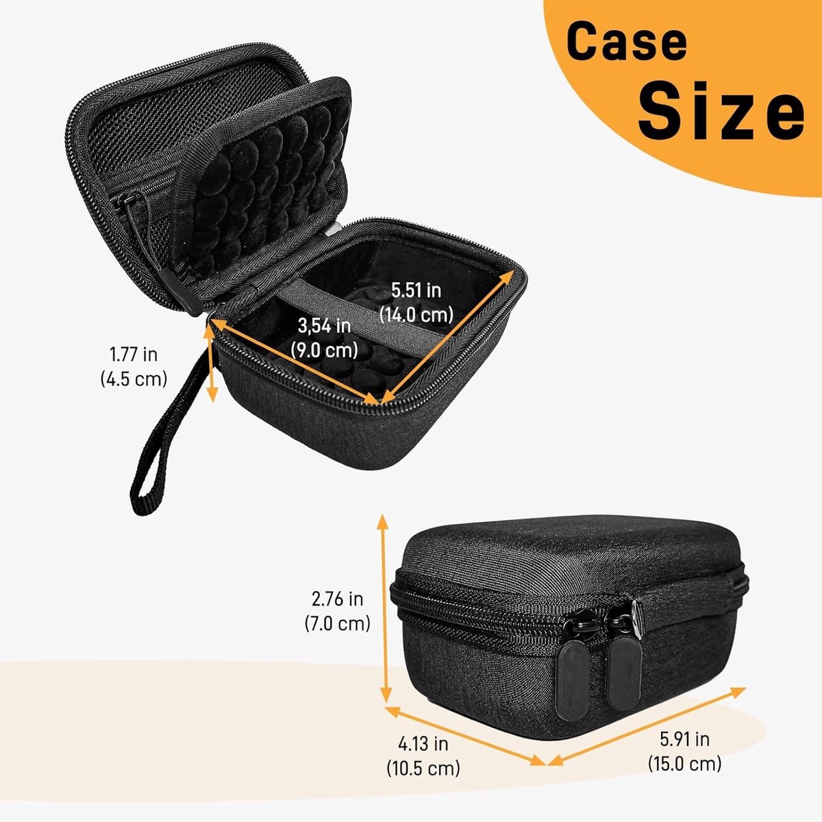Sander Shop cameratas voor Canon PowerShot SX740 HS, Canon G7X Mark III Mark II, Kodak digitale camera fotocamera tas voor draagbare digitale camera fotocamera draagtas digitale cameratas, zwart, draagtas thumbnail 2