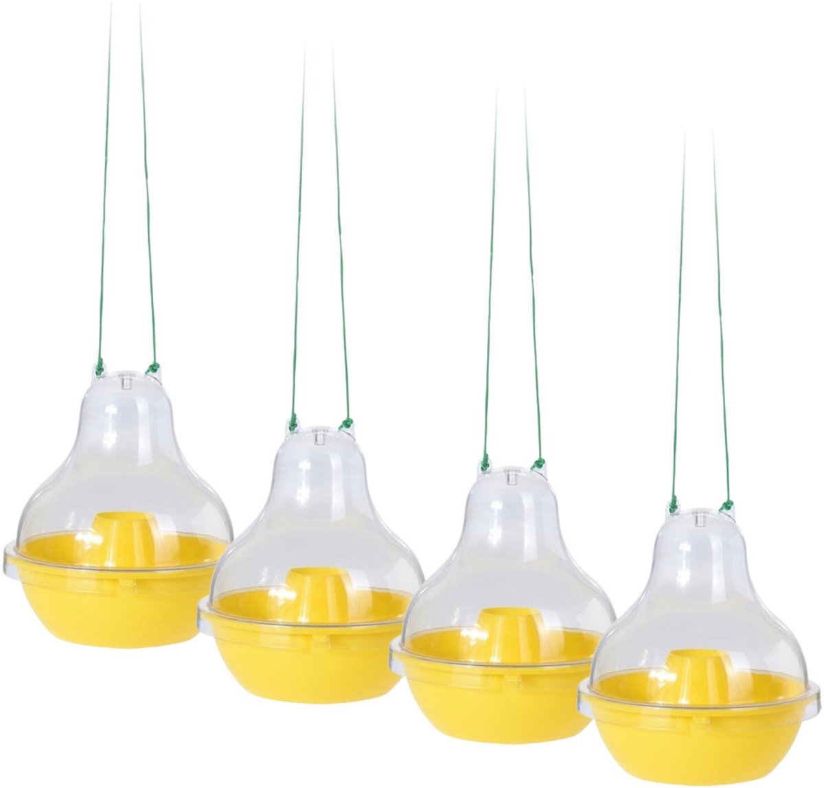 Wespenvangers / wespenval - 4x - geel - 20 cm - camping - tuin - wespen / hoornaars