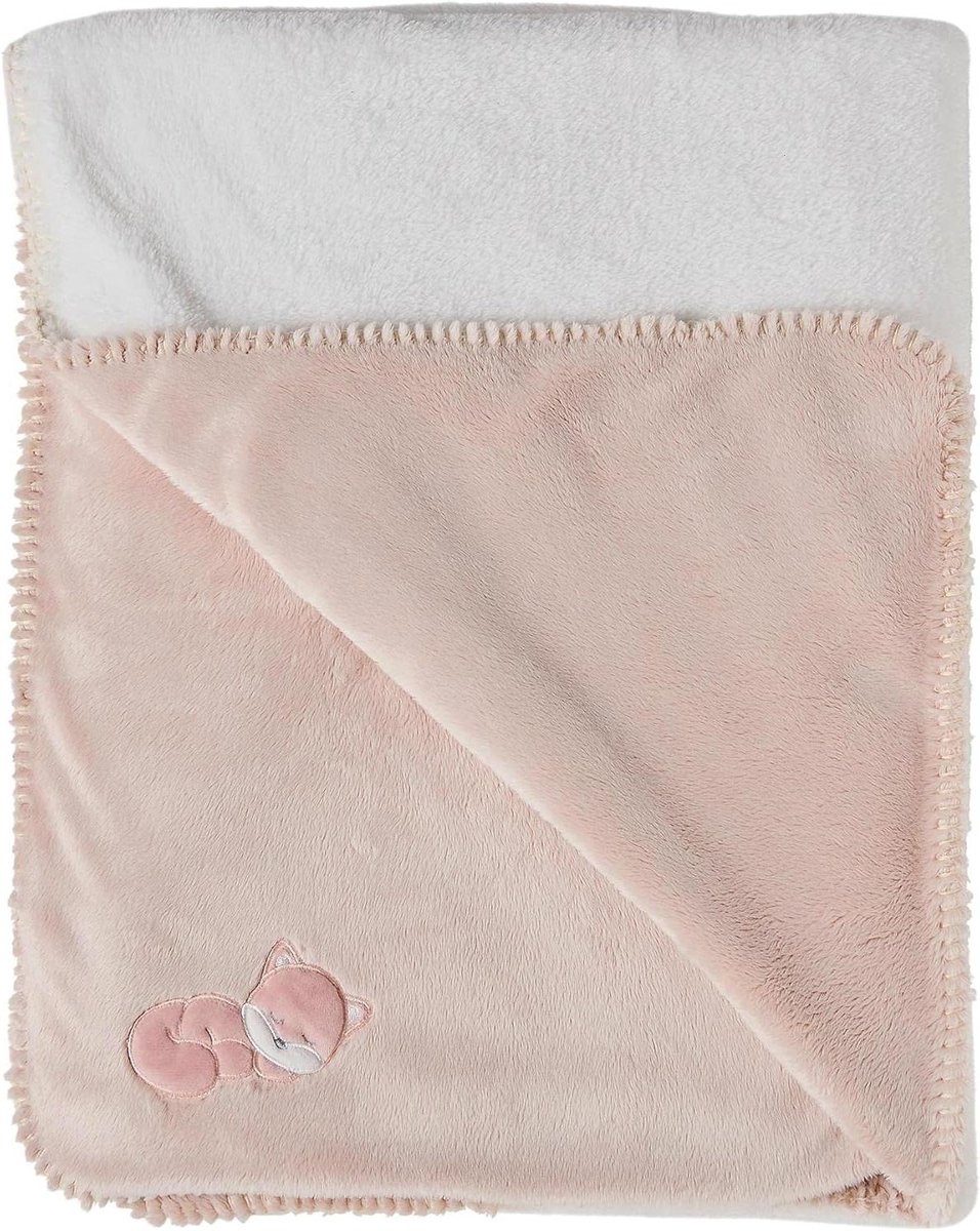 Knuffeldeken Supersoft - Baby deken - Baby warm houden - Onvergelijkbaar zacht - 100 x 75 cm - Oudroze