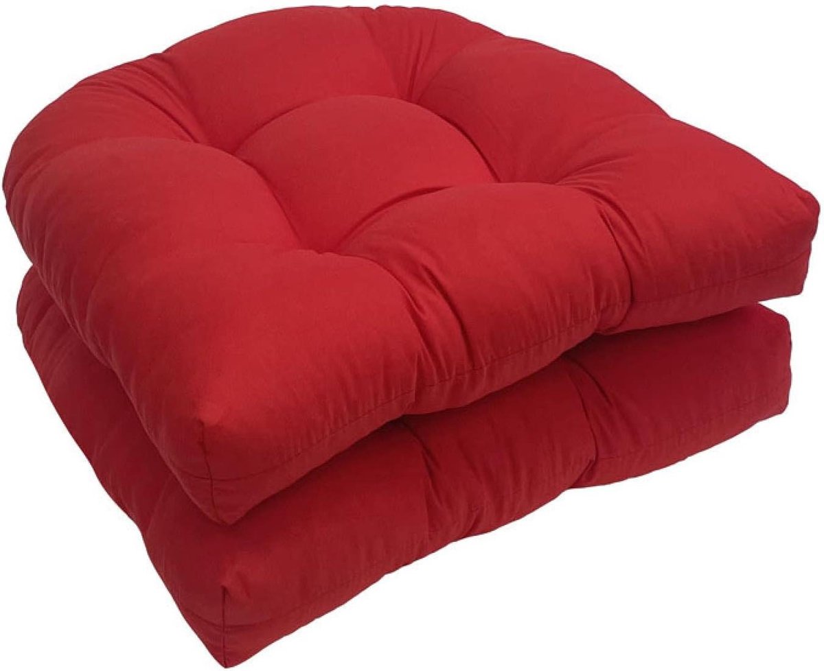 Tuinkussen Set - Stoelkussen Buiten - Comfortabel Zitten - Waterafstotend Stof - 48 x 19 inch - Grijs