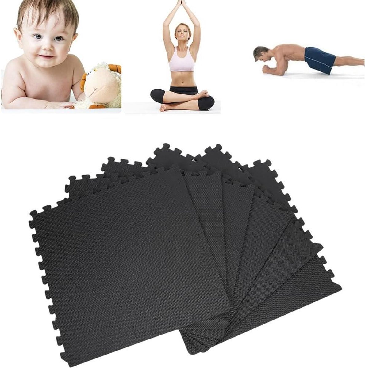 Geluiddempende Vloertegels - Sportmatten puzzel - Bescherming vloer - Antislip EVA foam -