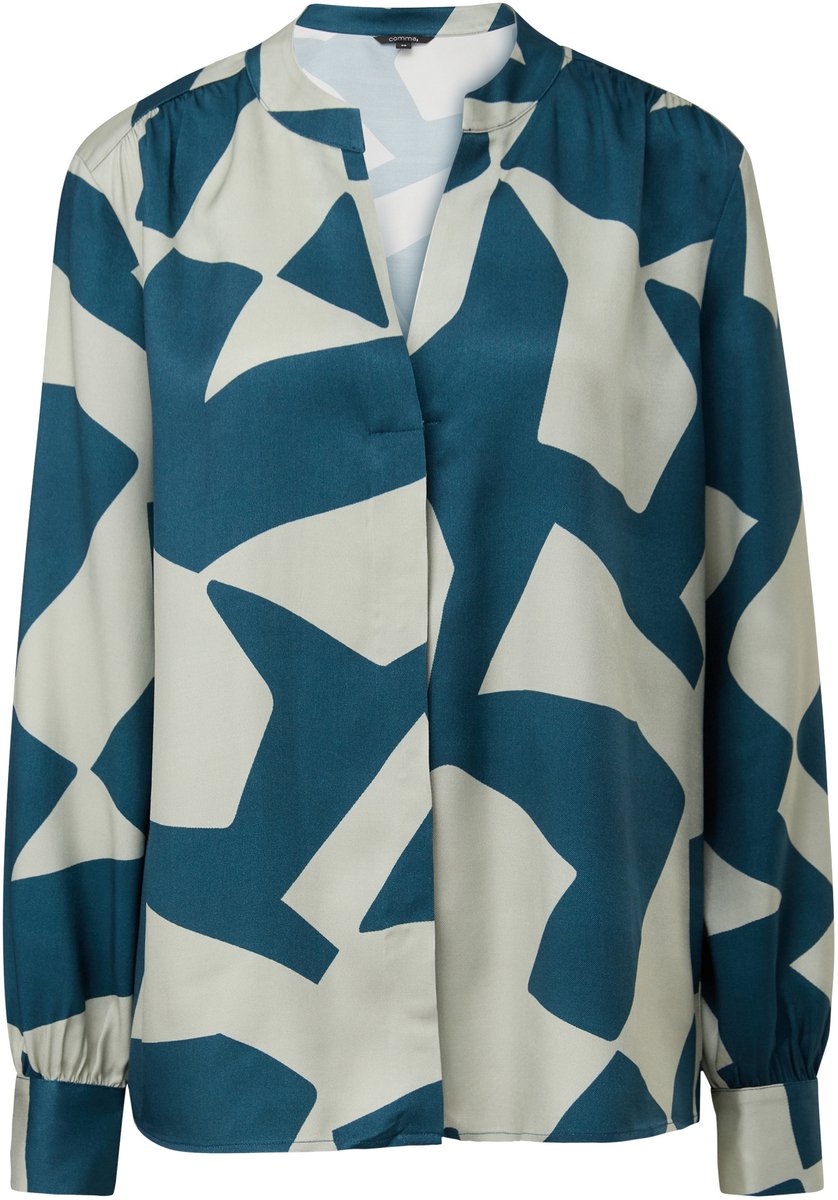 comma - female - Blouse met tuniekhals