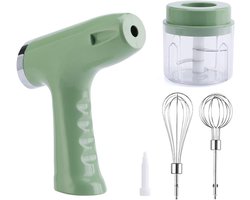 Handmixer Keukenmachine - Eierklopper Garde - Mengen en kloppen - Ergonomisch handvat - 12 x 12 cm - Groen