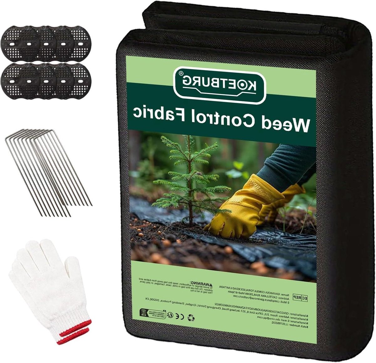 Onkruiddoek - Werdeldoek Bodembedekker - Tuin Onderhouden - Waterdoorlatend Scheurvast - 10 m2 - Zwart