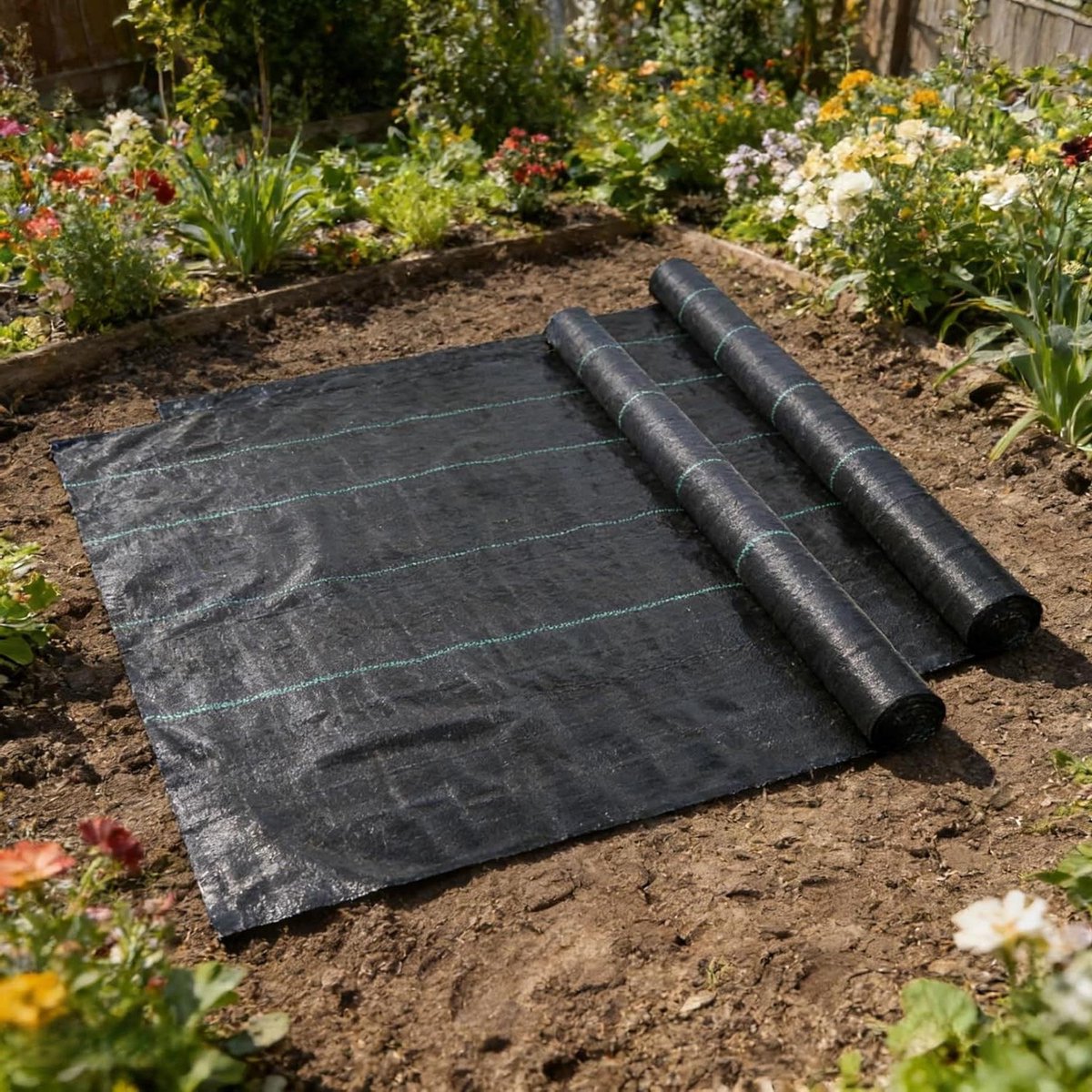Onkruidwerend Membraan - Wering Doek - Tuin Onderhouden - UV-gestabiliseerd Ademend - 2x2m - Zwart