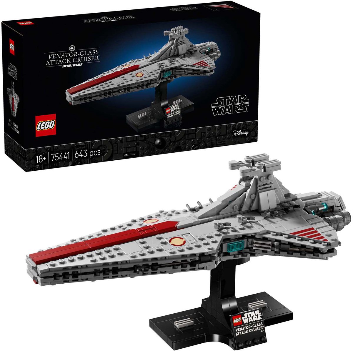LEGO Star Wars Venator-Class Attack Cruiser - Bouwpakket voor Volwassenen en Decoratie - 75441 – foto 8