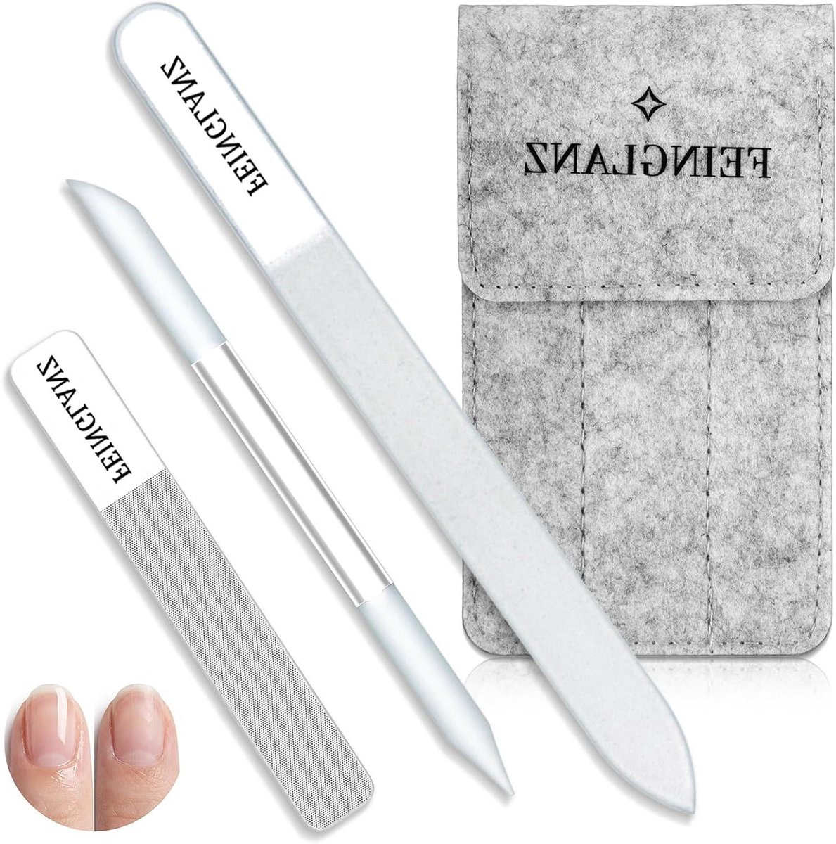 Glazen Vijl Set - Nagelvijl Polijstvijl - Nagels Verzorgen - Huidvriendelijk Materiaal - 142 cm - Niet gespecificeerd