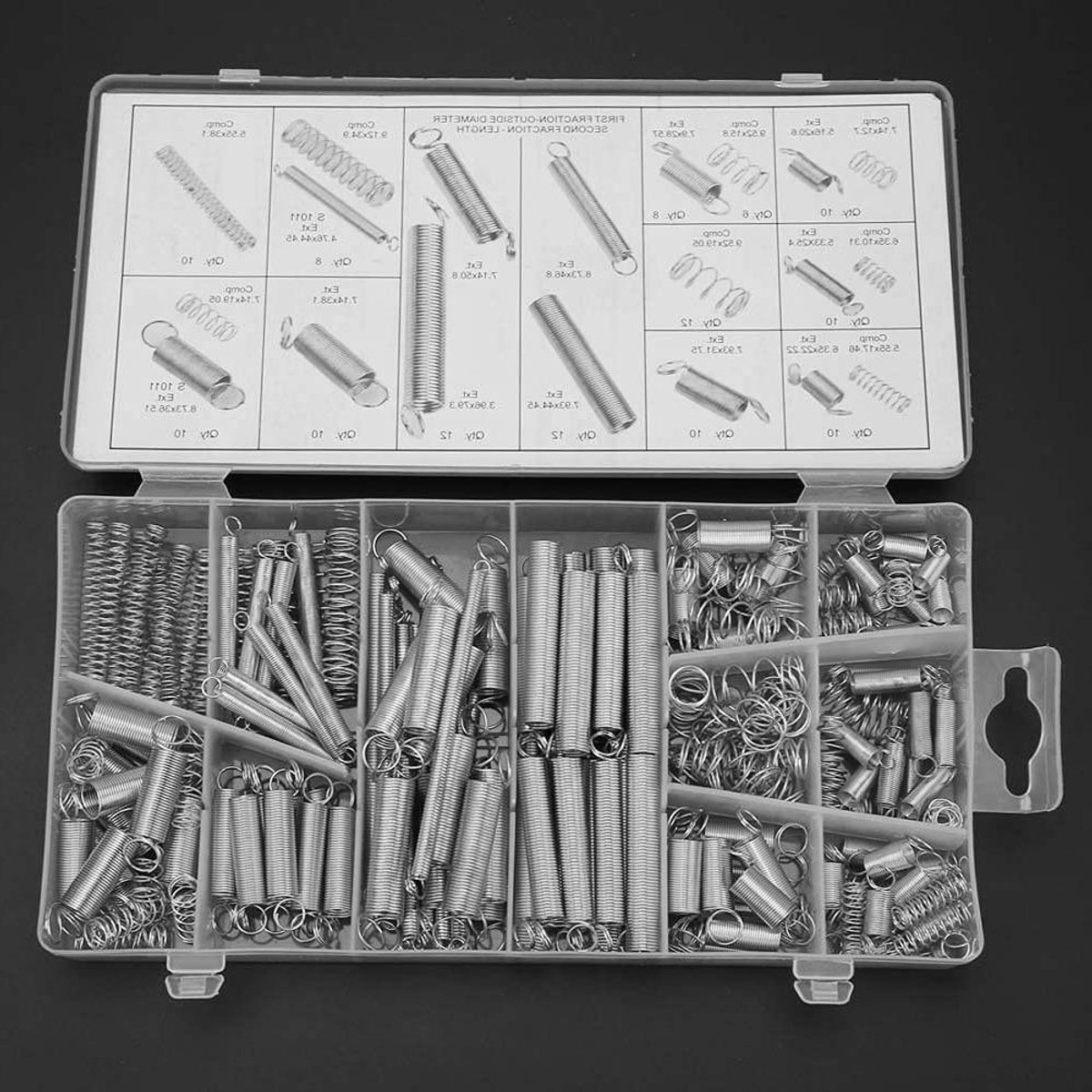 Veren Assortiment - Drukveren Trekveren - Reparatie Onderhoud - Gegalvaniseerd Staal - 200 stuks - Zilverkleurig