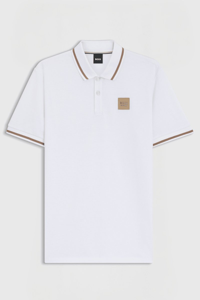 Boss Equestrian Paul Polo Patch Heren S Wit