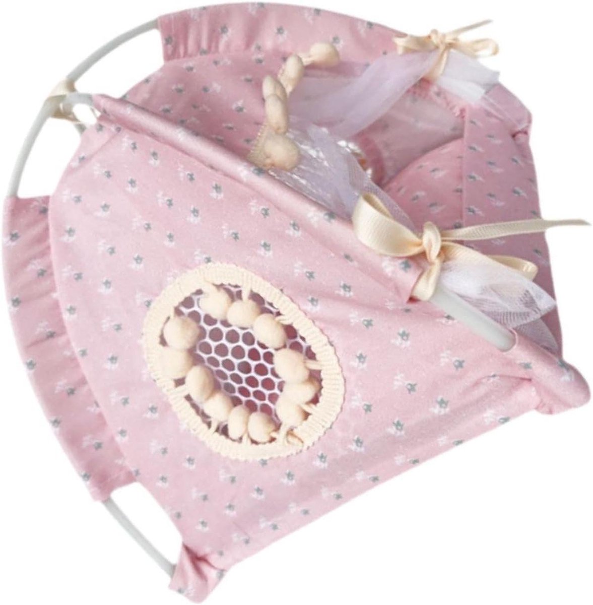 Miniatuur Tent - Poppenhuis Accessoire - Scènes Creëren - Schaal 1:12 - 20x20x20 cm - Roze