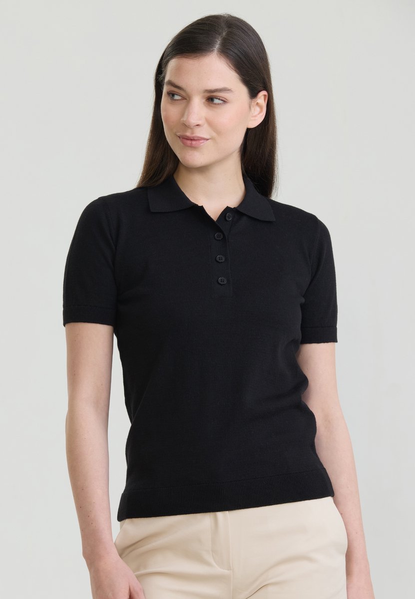 Felix Hardy Polo Shirt Korte Mouwen 100% Katoen Dames Zwart - M