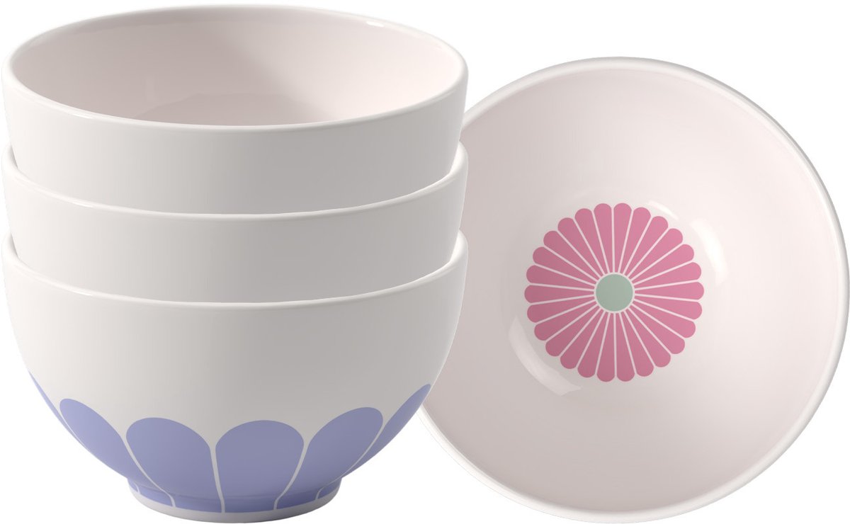 Beilagenschalen Fleur Couleur ø 11 cm Set van 4