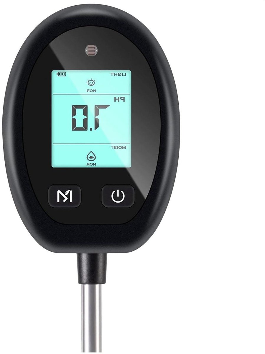 Bodemtester - pH-meter Planten - Planten Verzorgen - 6 Functies - 31 cm - Zwart