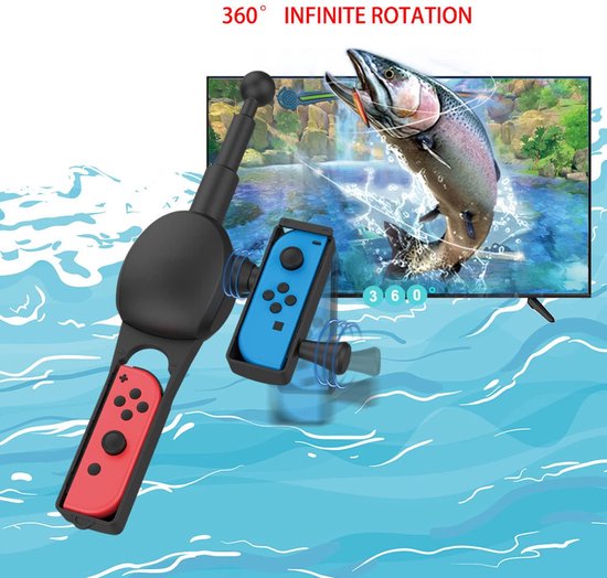 ONF3 - Hengel Handvat Vissen - Spel Kit voor Nintendo Switch - Inclusief Joy-Con Accessoires - Perfect voor gaming - Geschikt voor visliefhebber... — afbeelding 2