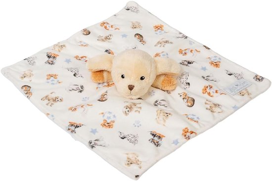 Knuffel Deken Hond - Baby Comforter - Baby Comfort - Vriendelijk Hondengezicht - 400 x 330 mm - Multicolor — afbeelding 2