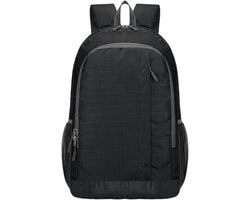 Wandelrugzak - Buitenrugzak Kampeerrugzak - Trekking en Kamperen - Opvouwbaar en Lichtgewicht - 46 cm 30 Liter - Zwart