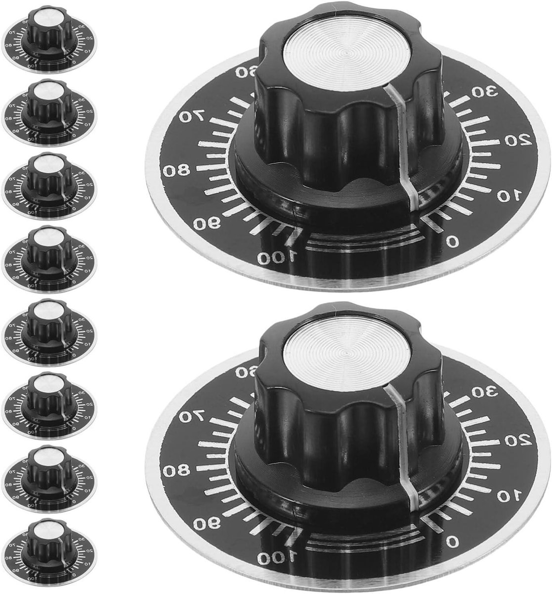 Potentiometerknoppen - Regelknoppen Volume - Precisie Audio Controle - Duurzame Schaalplaat - 2.30X2.30X1.35CM - Gemengde kleur