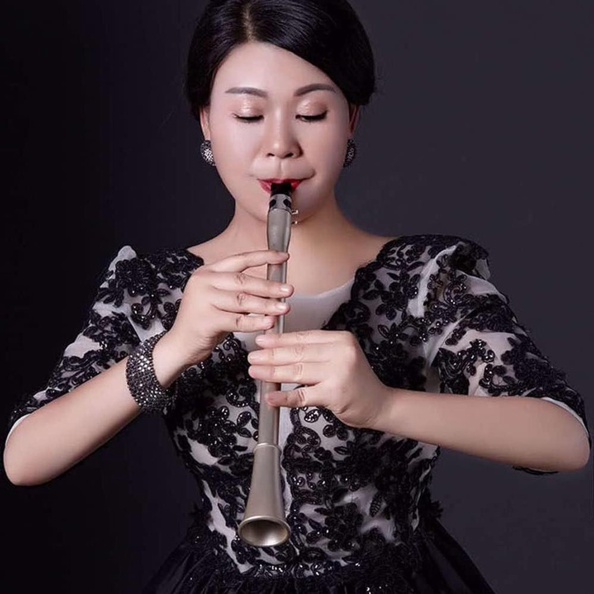Mini Saxofoon - Draagbare Klarinet - Muziek Maken - Compact en Lichtgewicht - 49 cm - Zwart