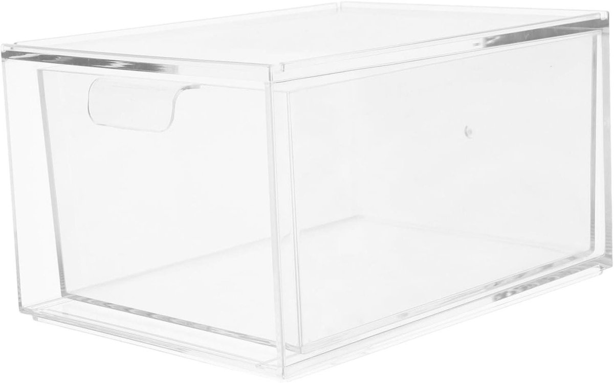 Cosmetica Opbergdoos - Makeup Organizer - Bureau Organisatie - Stapelbaar Ontwerp - 20 x 15.8 x 11.5 cm - Transparant