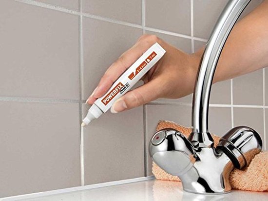 Voegenstift - Muurverf Pen - Wanden Opfrissen - Sneldrogend Dekkend - 7 ml - Wit van Merkloos	 — afbeelding 2