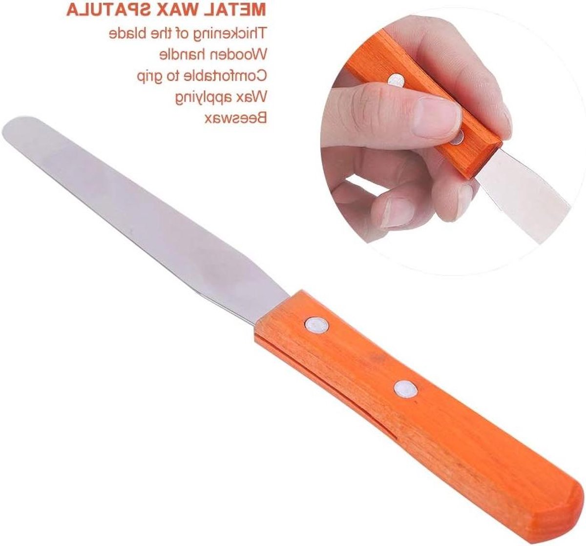 Wax Spatel Set - Houten Applicators - Ontharen Thuis - Gladde Afwerking - 19.3 cm - Houtkleur