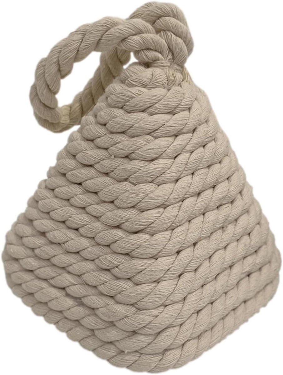 Gewogen Deurstopper - Touwdeurstop Deuranker - Deuren Open Houden - Zwaar Cement Gevuld - 1800g - Natuurlijk Touw