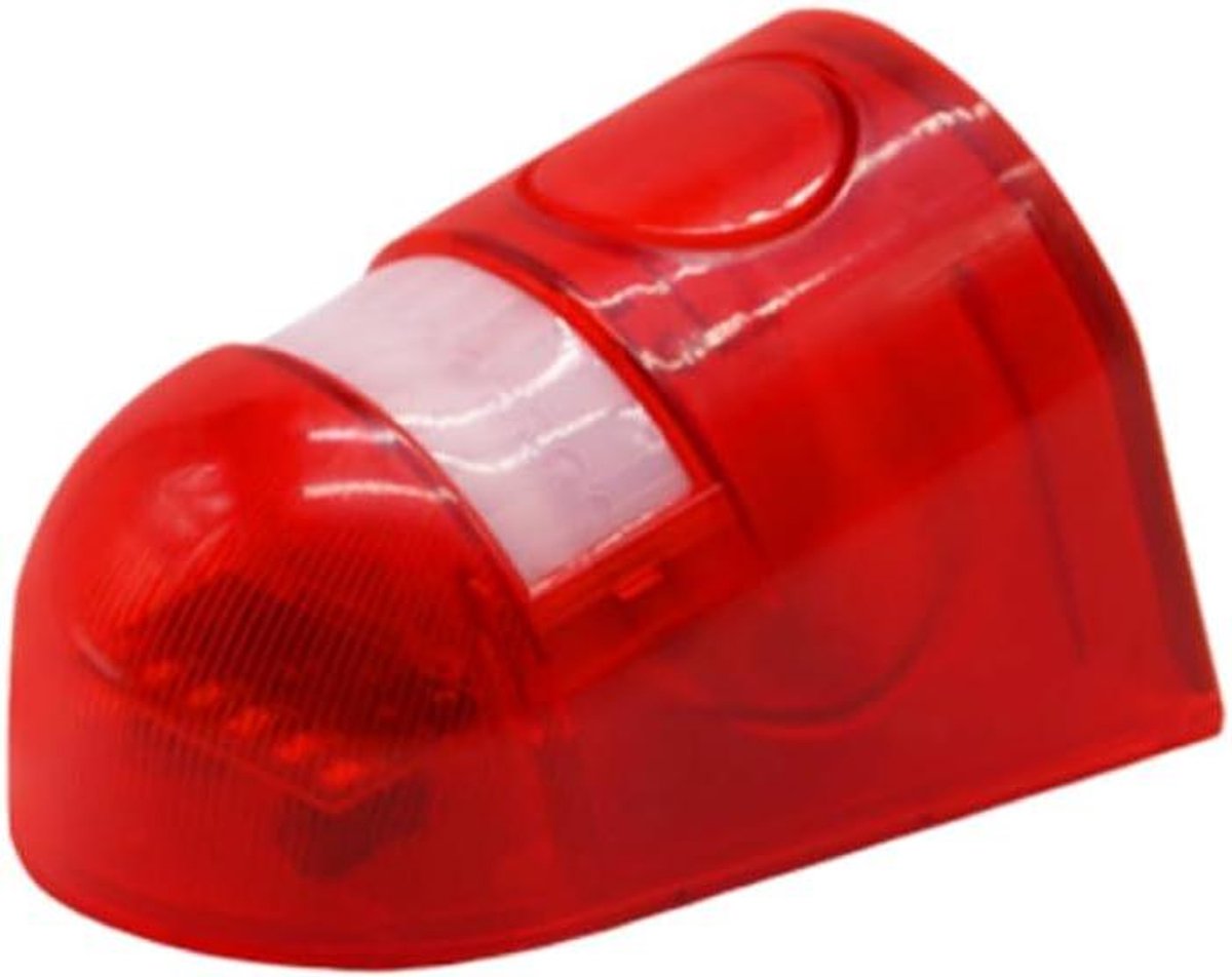 Zonne Waarschuwingslamp - Alarmlicht Sirene - Beveiliging Tuin - Akoestisch Optisch Alarm - 12 x 12 x 12 cm - Rood