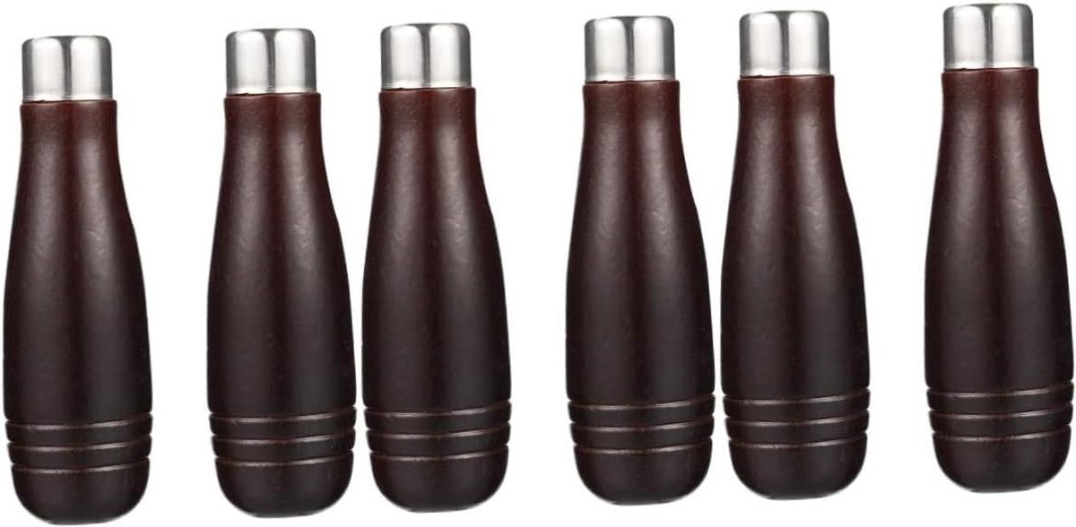 Vijlhechten Set - Handvatten - Klus Werk - Ergonomische Grip - 6 stuks - Bruin